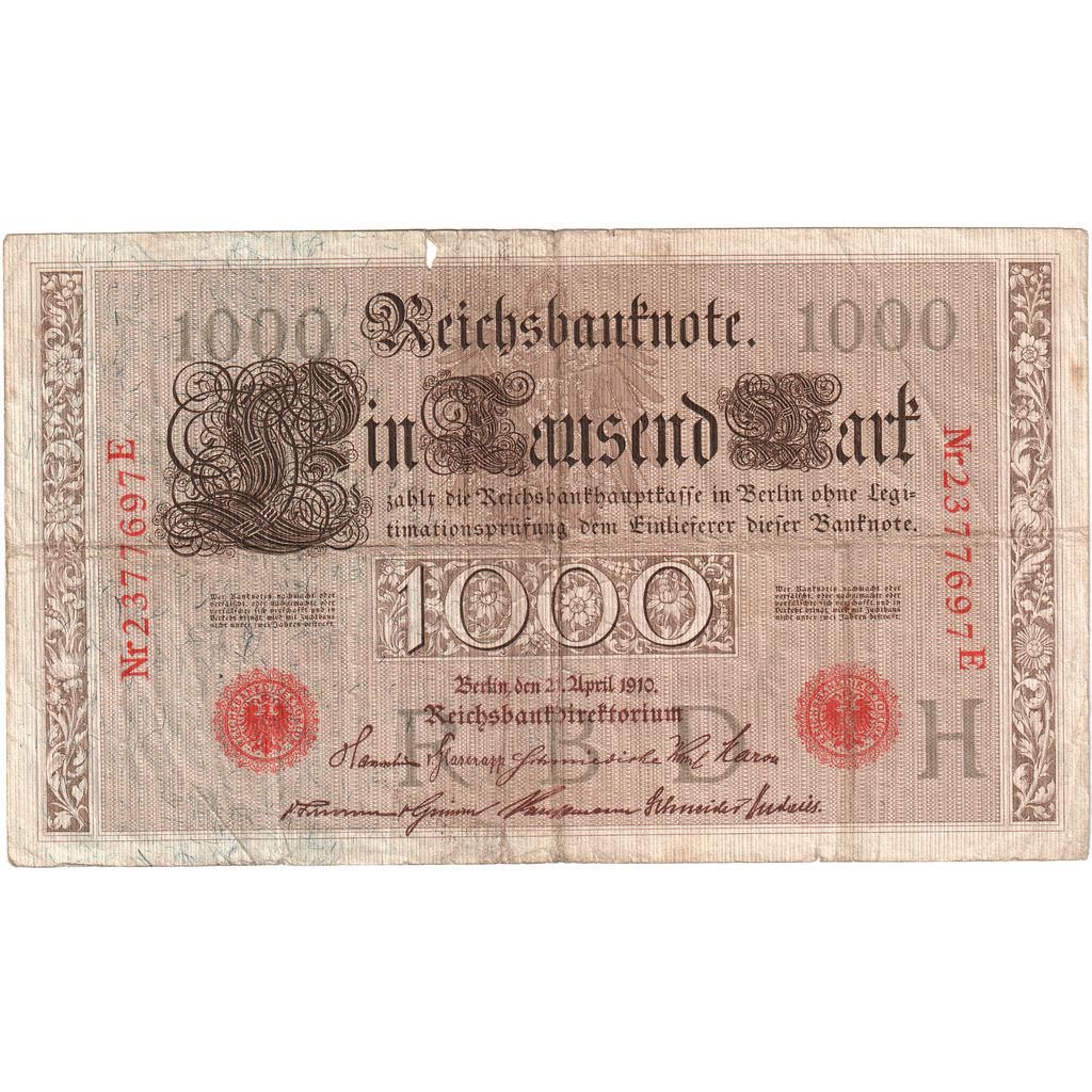 Deutschland, 1000 Mark, 1910-04-21, S+