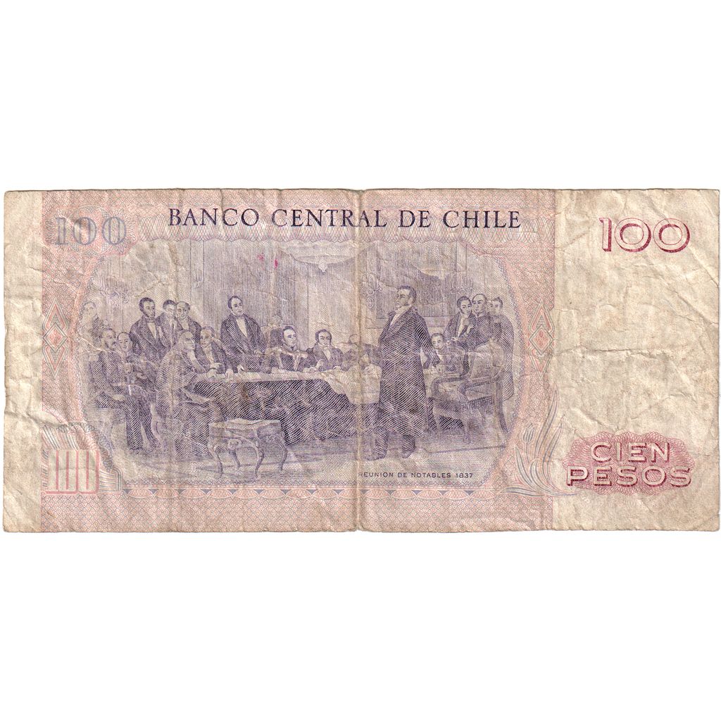 Cile, 100 Pesos, Undated (1980), MB