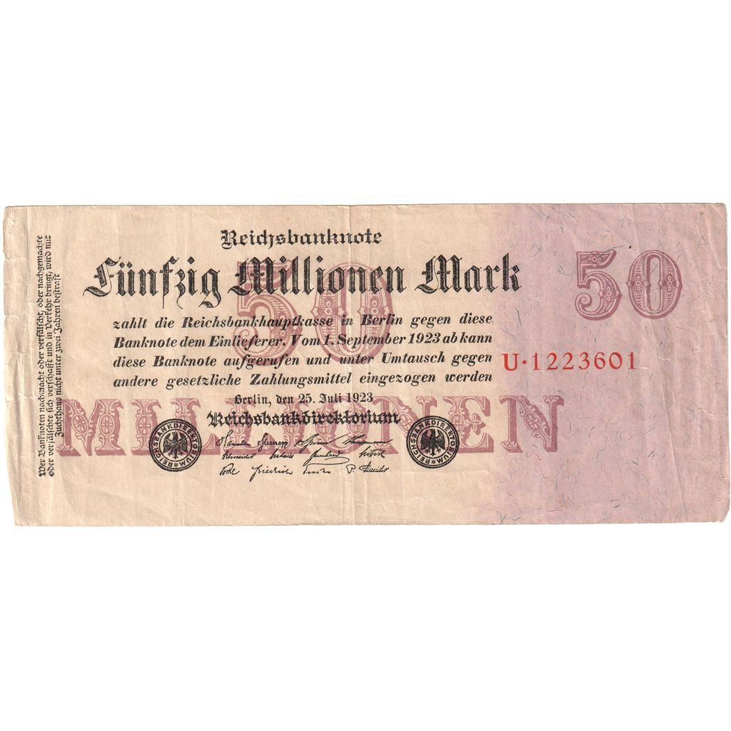 Deutschland, 50 Millionen Mark, 1923-09-01, SS