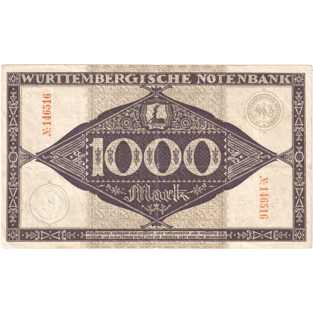 Germania, 1000 Mark, 1922-09-01, BB