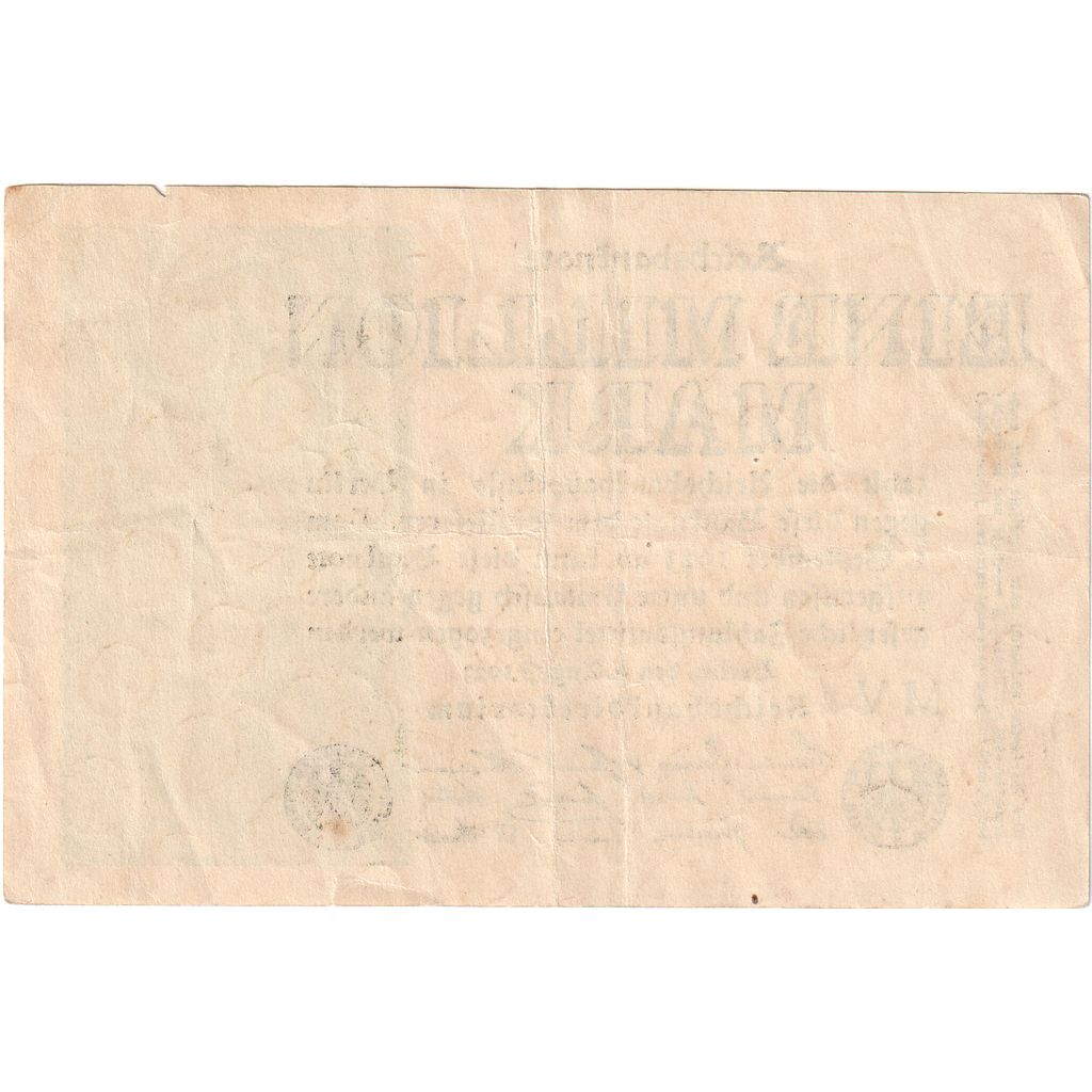 Alemania, 1 Million Mark, 1923-08-09, MBC+