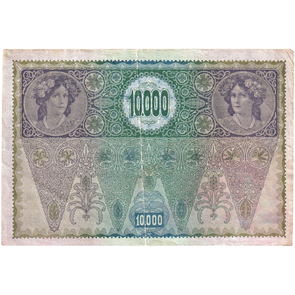 Hungary, 10,000 Korona, 1918-11-02, VF(30-35)