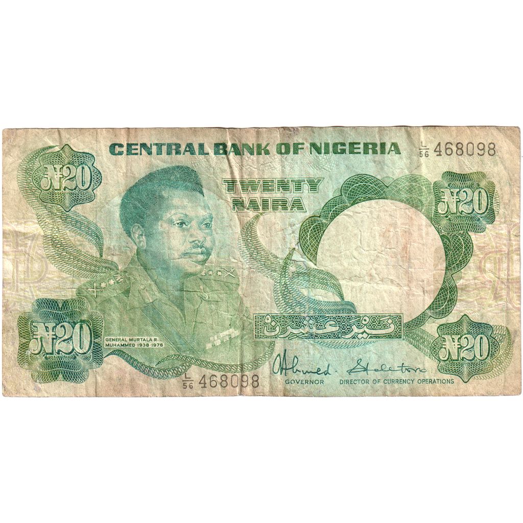 Nigéria, 20 Naira, Undated (1984), VG(8-10)