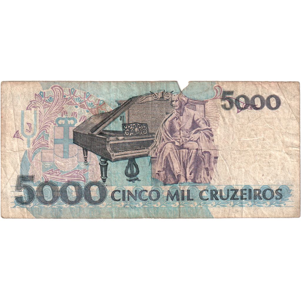 Brasile, 5000 Cruzeiros, Undated (1992), MB