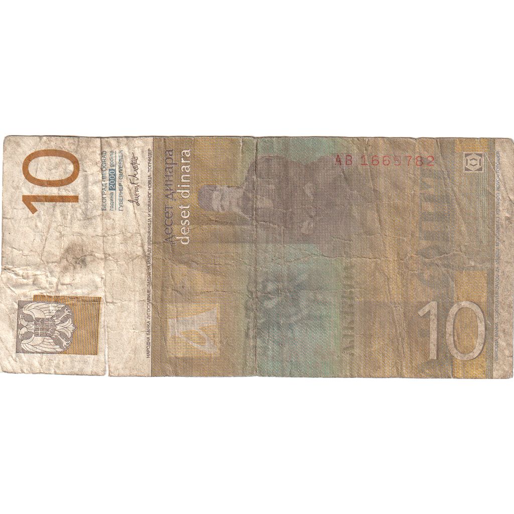 Jugoslawien, 10 Dinara, 2000, SGE