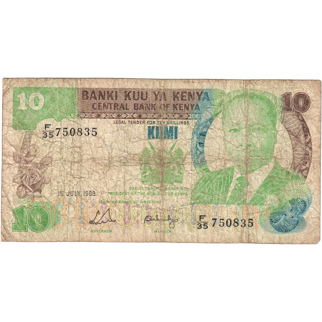 Kenia, 10 Shillings, 1988-07-01, B
