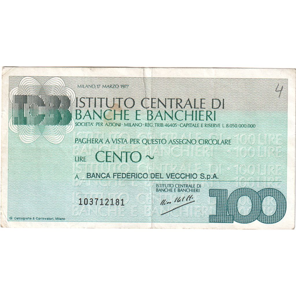 Italy, 100 Lire, 1977-03-17, EF(40-45)