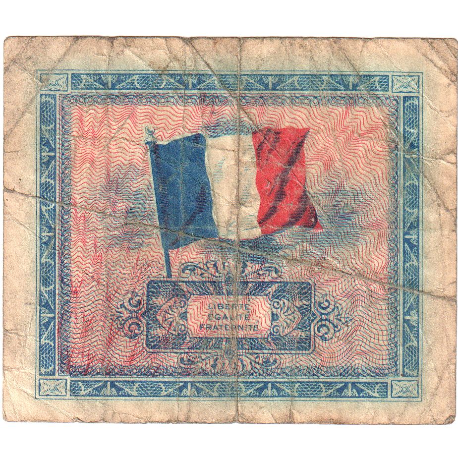 France, 2 Francs, Flag/France, 1944, 27605690, VF(20-25)