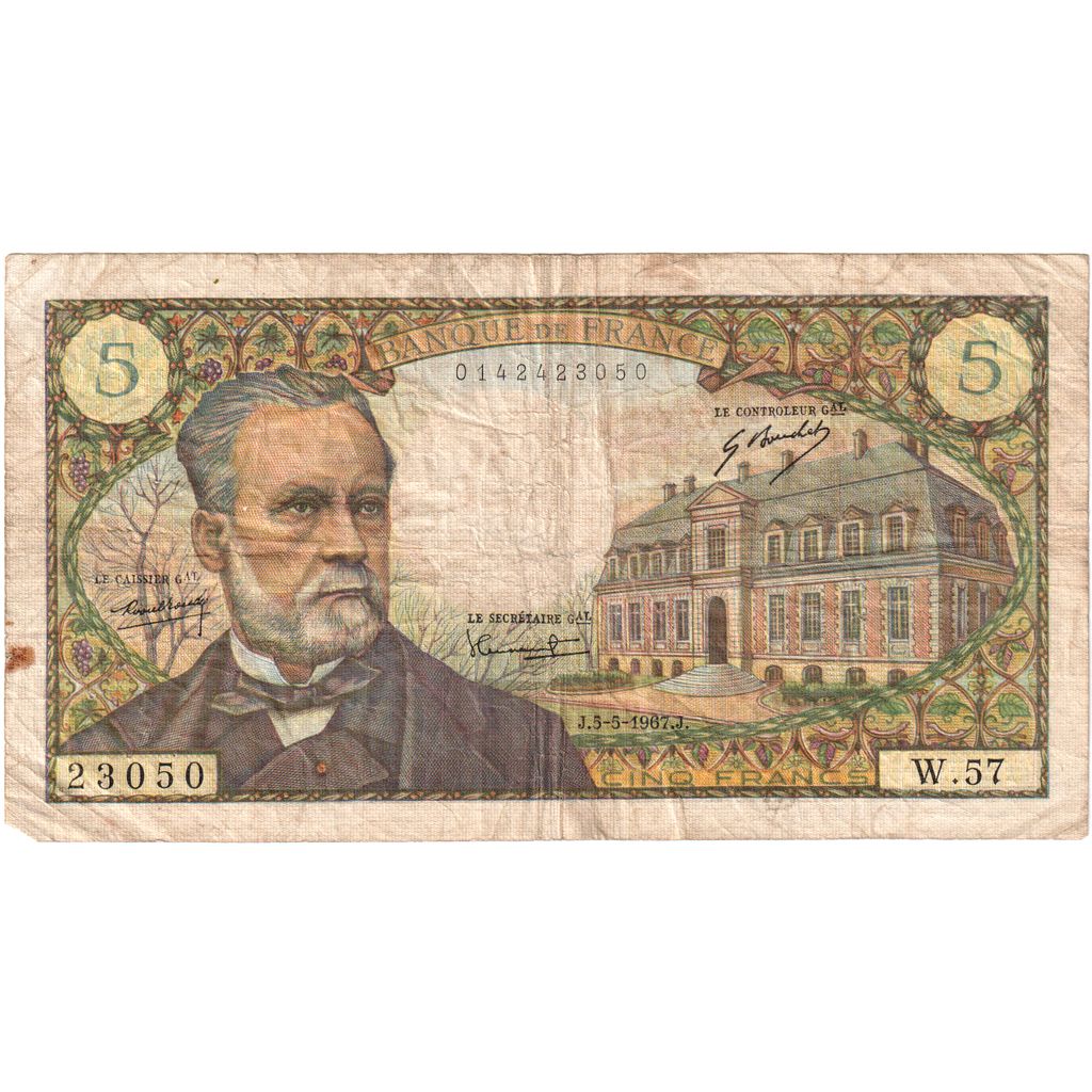 Francia, 5 Francs, Pasteur, 1966-05-05, W.57, MB
