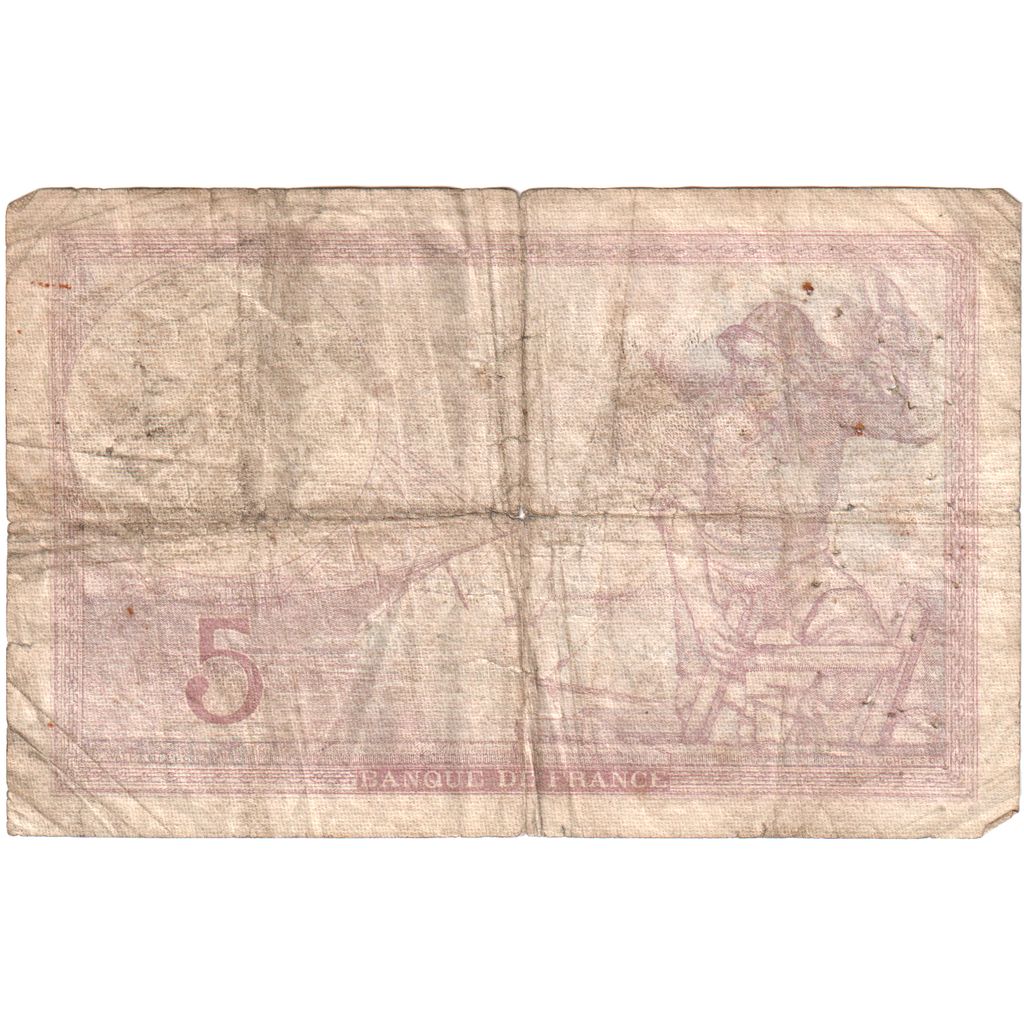 Frankrijk, 5 Francs, Violet, 1939-10-05, Y.64153, TB