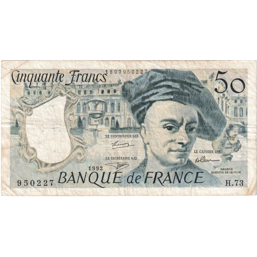 Frankrijk, 50 Francs, Quentin de La Tour, 1992, H.73, TB+