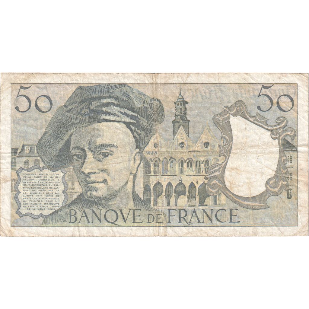Frankrijk, 50 Francs, Quentin de La Tour, 1992, H.73, TB+