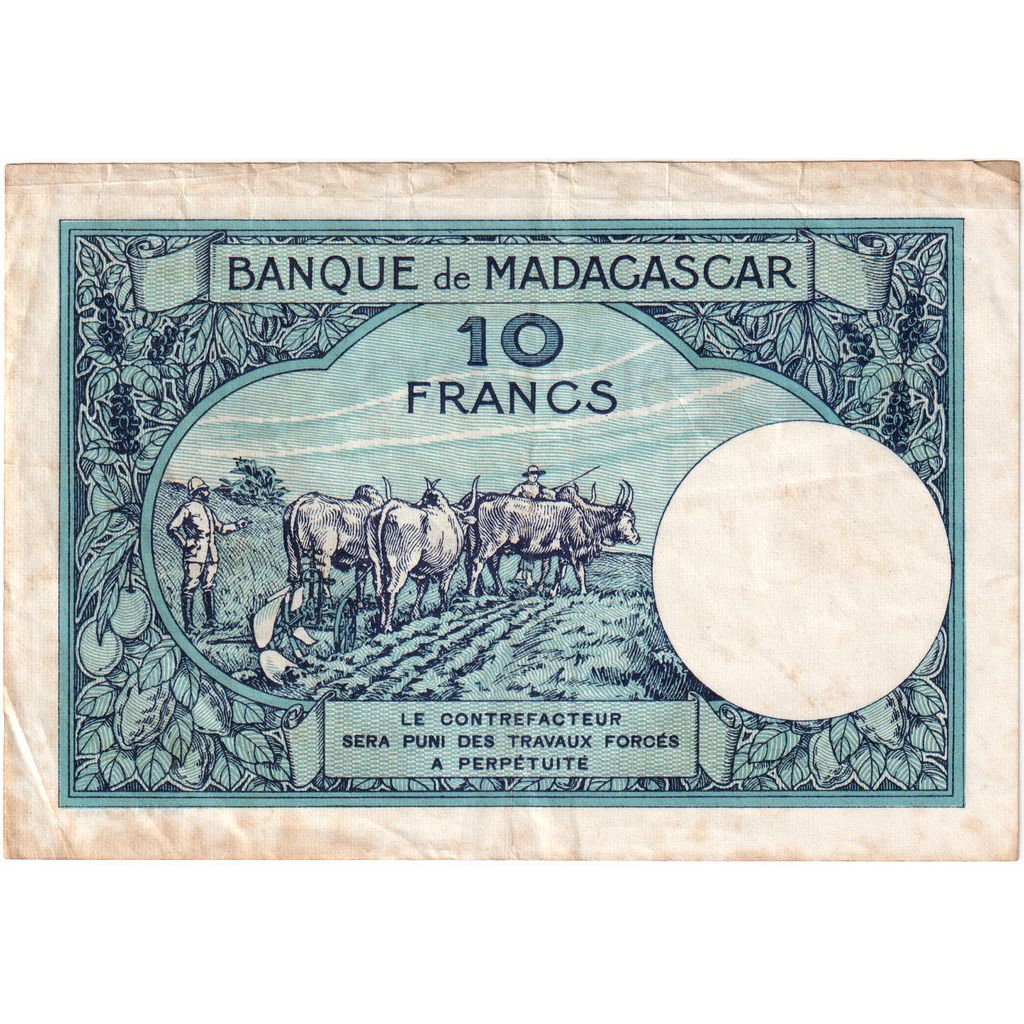 Madagascar, 10 Francs, SS