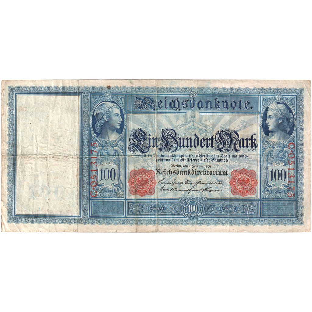 Deutschland, 100 Mark, 1908-02-07, S+
