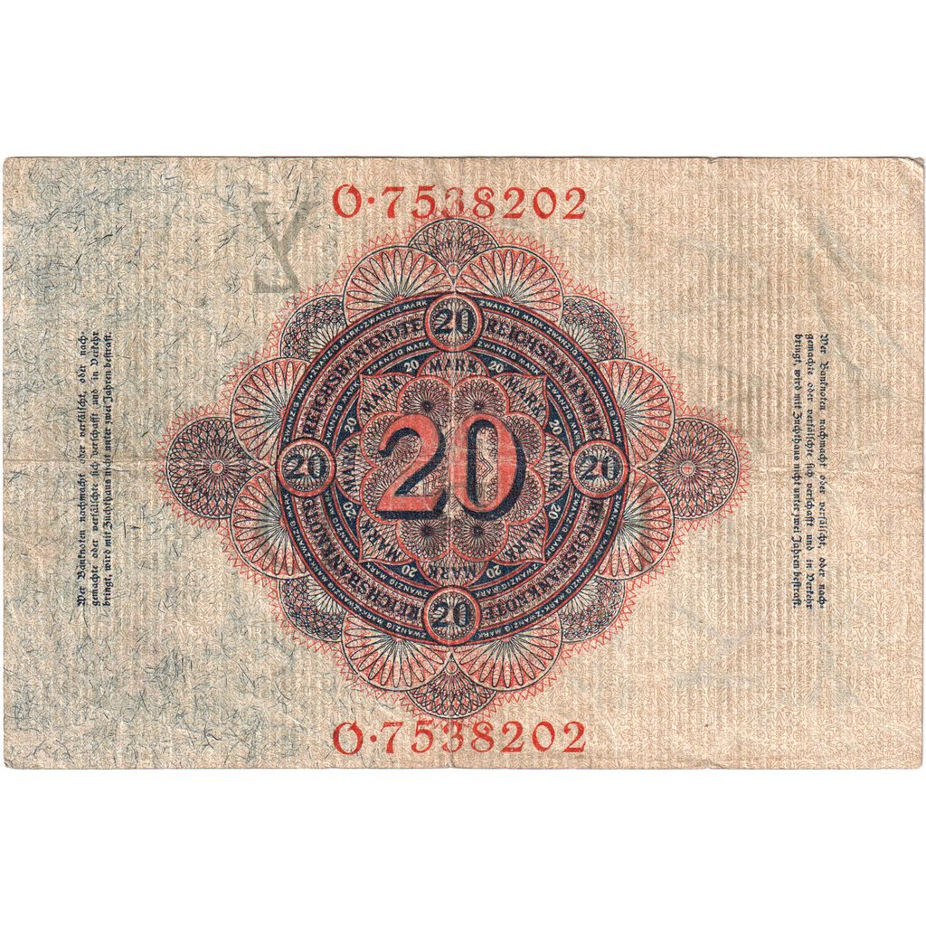Germania, 20 Mark, 1914-02-19, BB