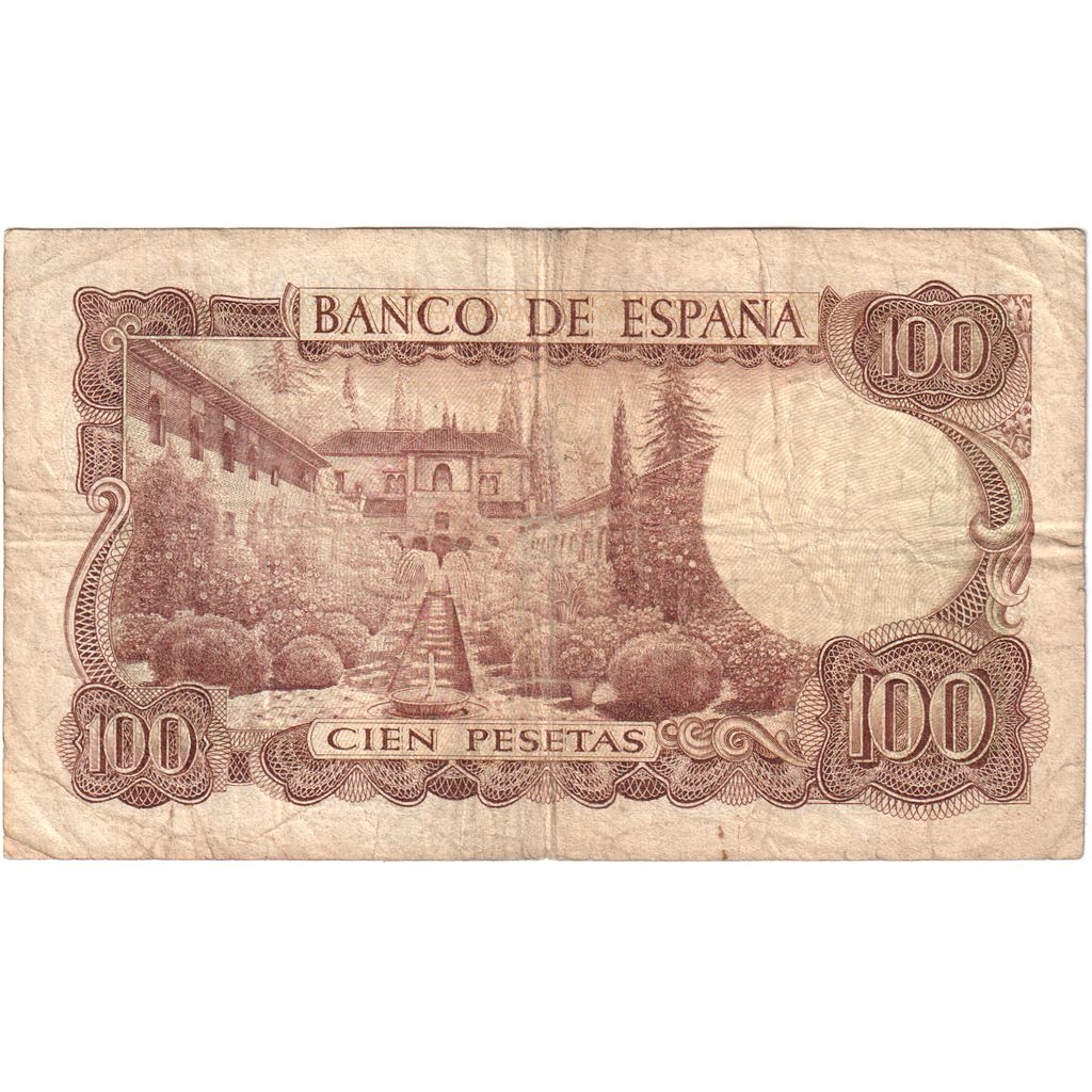 Espanha, 100 Pesetas, 1970-11-17, VF(20-25)