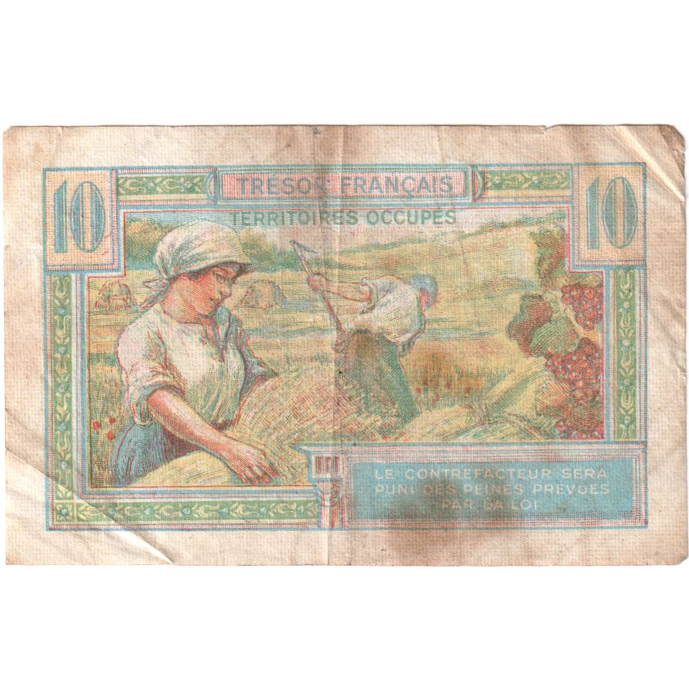 Frankrijk, 10 Francs, 1947 French Treasury, A.08795675, TTB