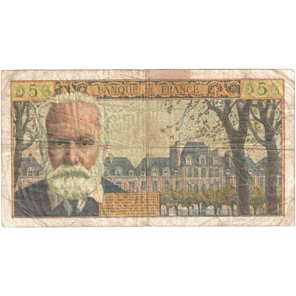 France, 5 Nouveaux Francs, Victor Hugo, 1963-02-07, D.98, TB