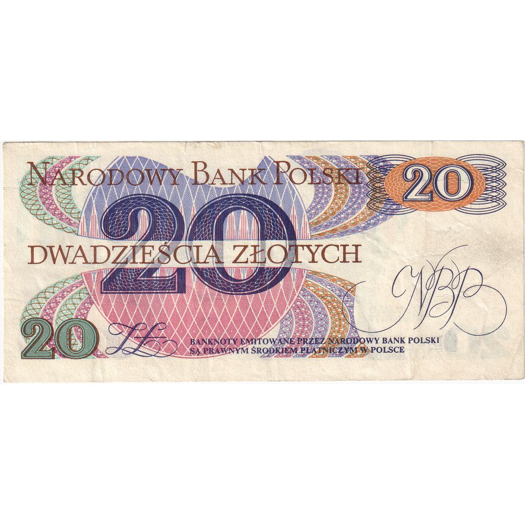 Pologne, 20 Zlotych, 1982-06-01, TTB