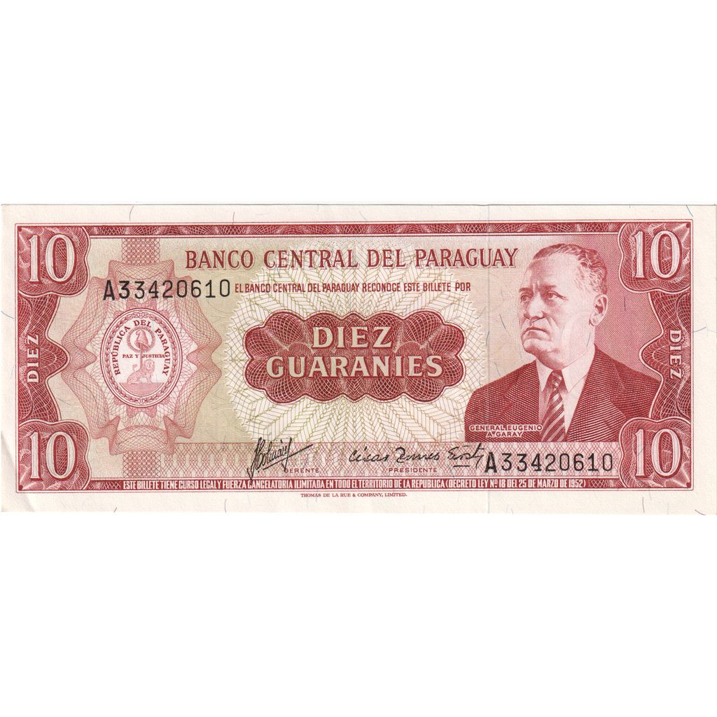 Paraguay, 10 Guaranies, FDS
