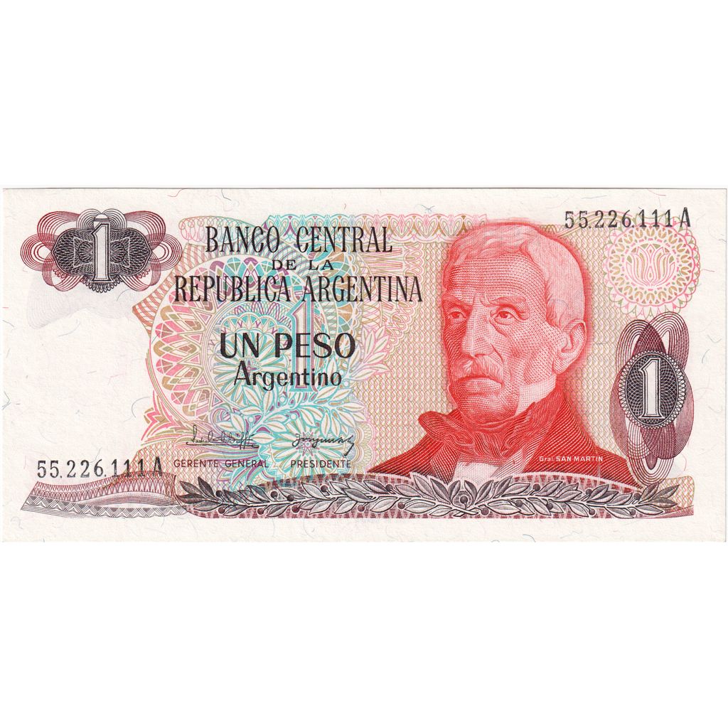 Argentinien, 1 Peso Argentino, Undated (1983-1984), UNZ