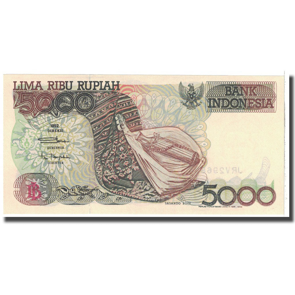 Geldschein, Indonesien, 5000 Rupiah, 1992, KM:130a, UNZ