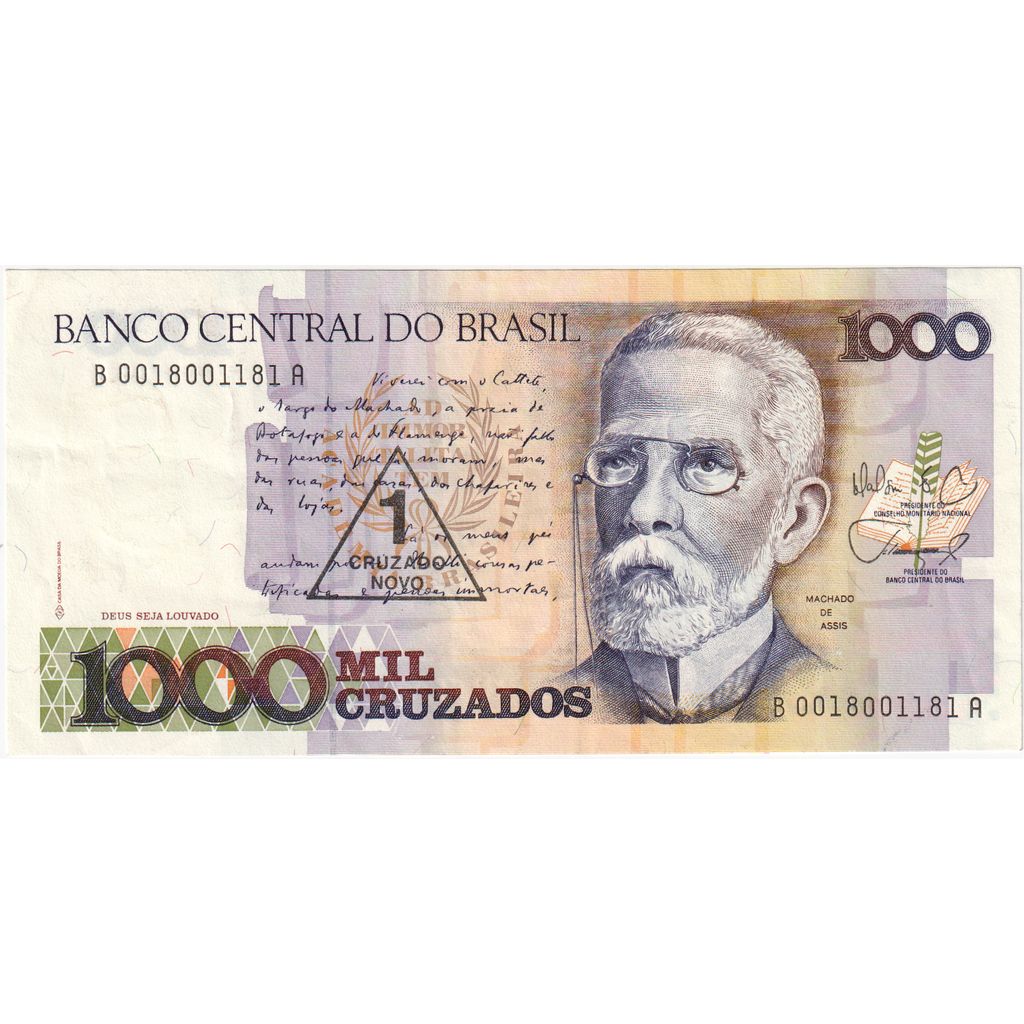 Brasile, 1 Cruzado Novo on 1000 Cruzados, SPL