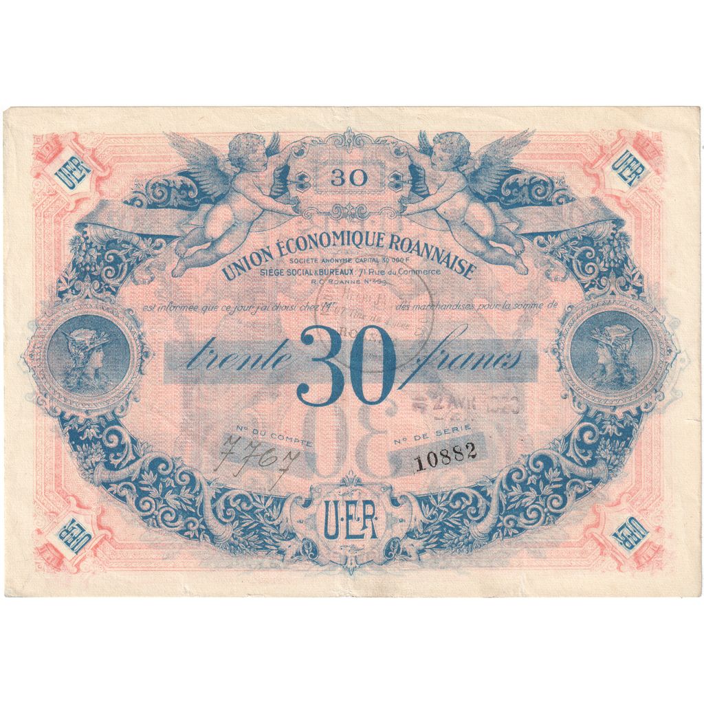 France, 30 Francs, 1920-04-02, AU(55-58)