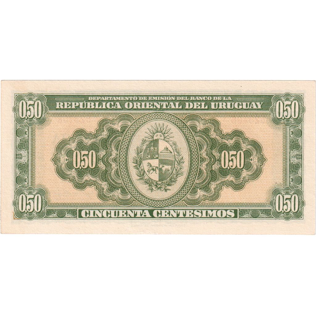 Uruguay, 50 Centesimos, Undated (1939), FDS