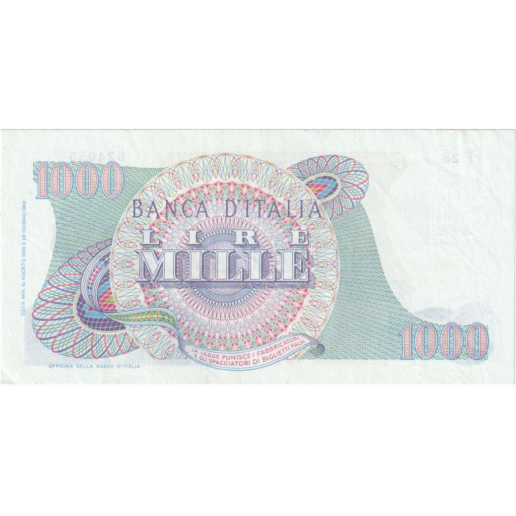 Italy, 1000 Lire, 1965-08-10, UNC(63)