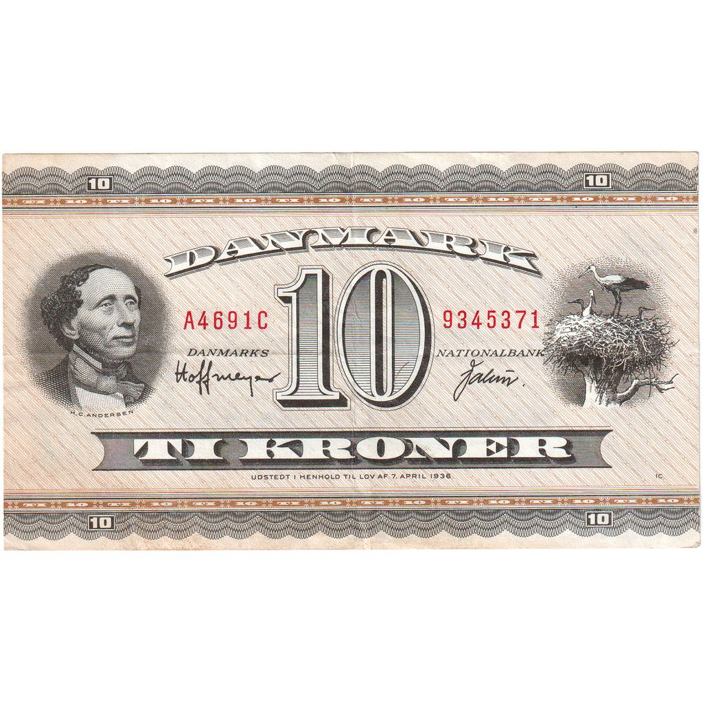 Dinamarca, 10 Kroner, AU(50-53)