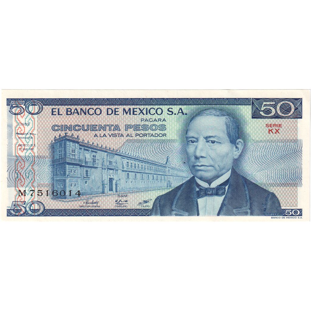 Mexico, 50 Pesos, 1981-01-27, UNC(65-70)