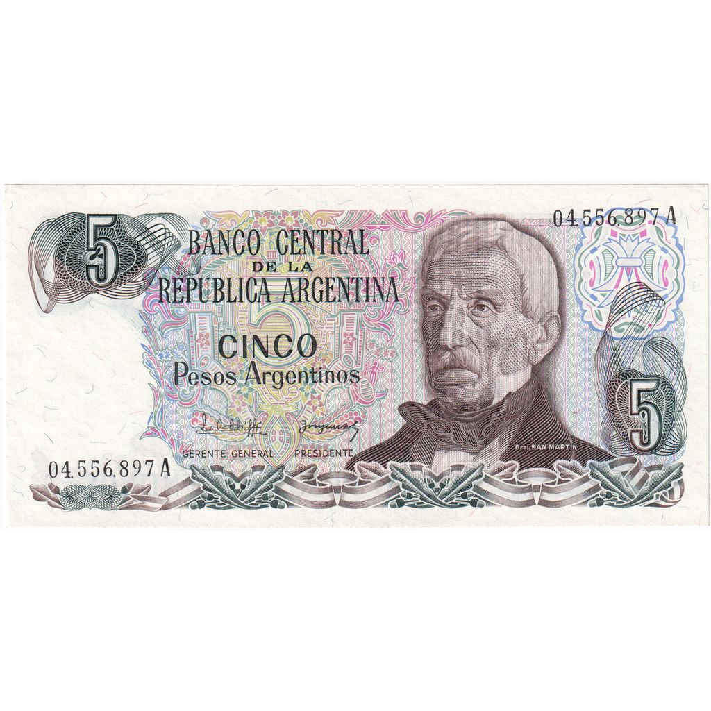 Argentina, 5 Pesos Argentinos, UNC
