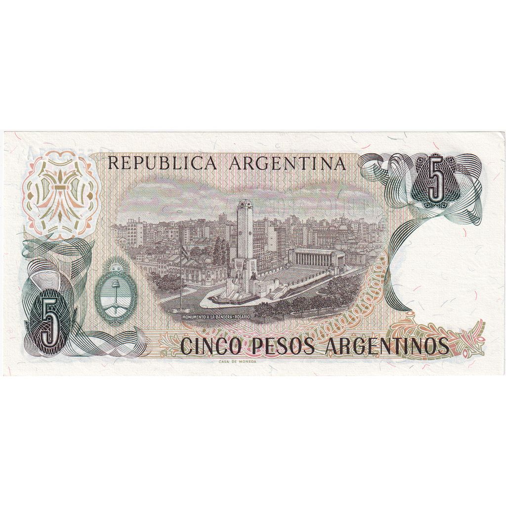Argentina, 5 Pesos Argentinos, UNC