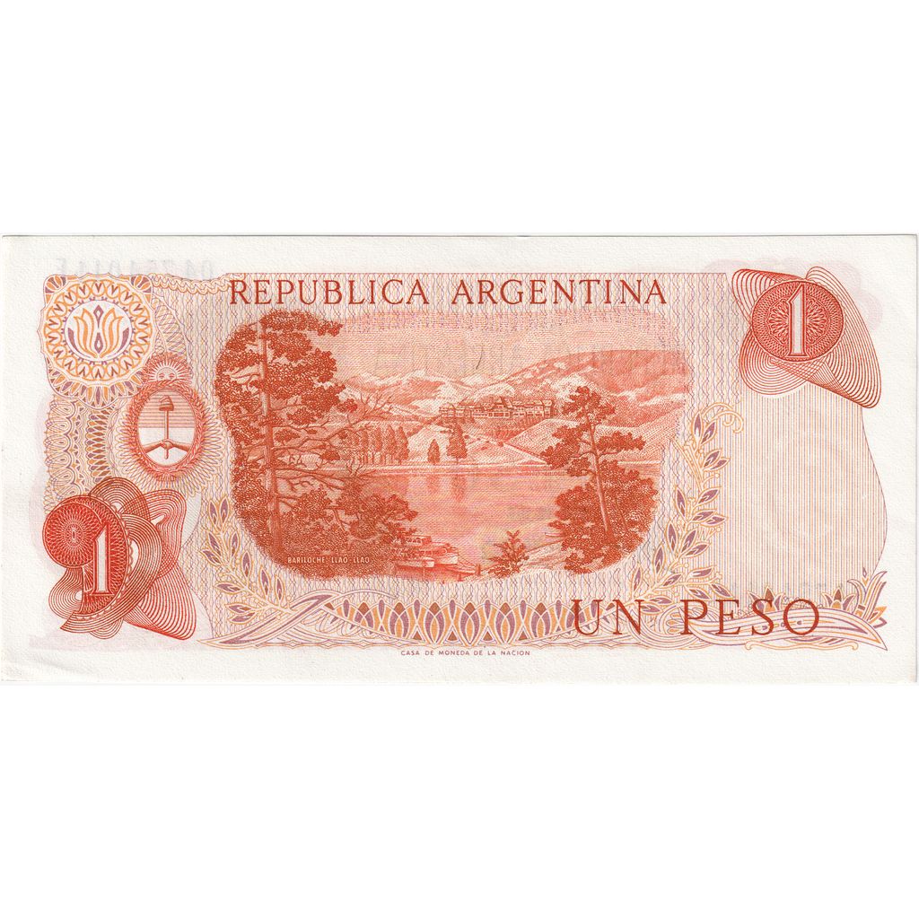 Argentina, 1 Peso, undated 1974, SC