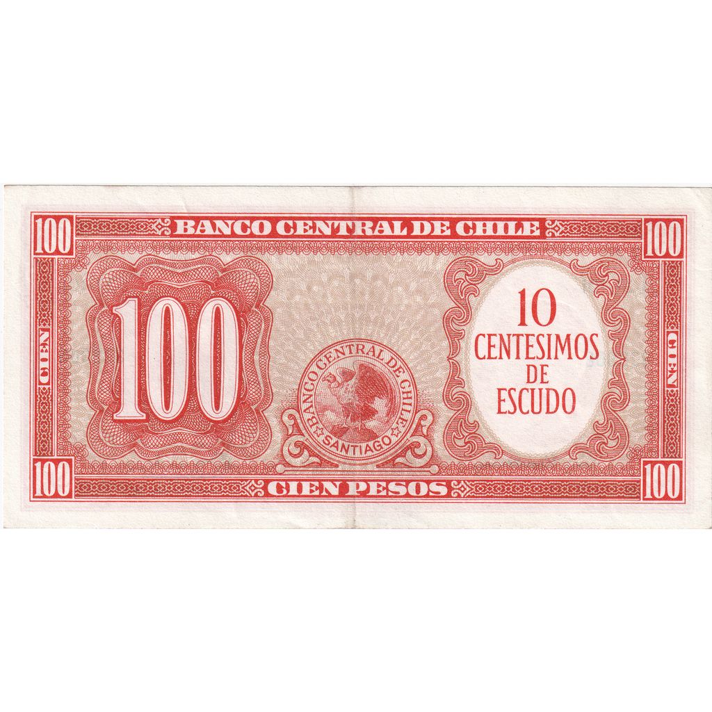 Chile, 10 Centesimos on 100 Pesos, UNC(65-70)