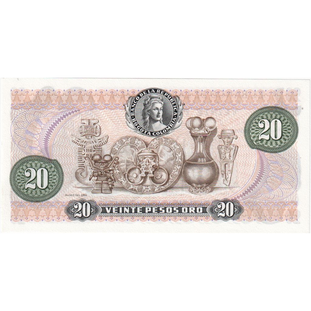 Colômbia, 20 Pesos Oro, 1983-01-01, UNC(65-70)