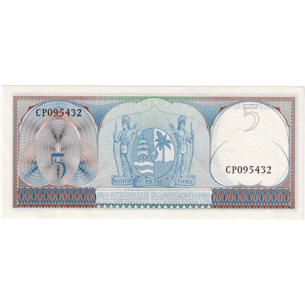 Surinam, 5 Gulden, 1963-09-01, UNC