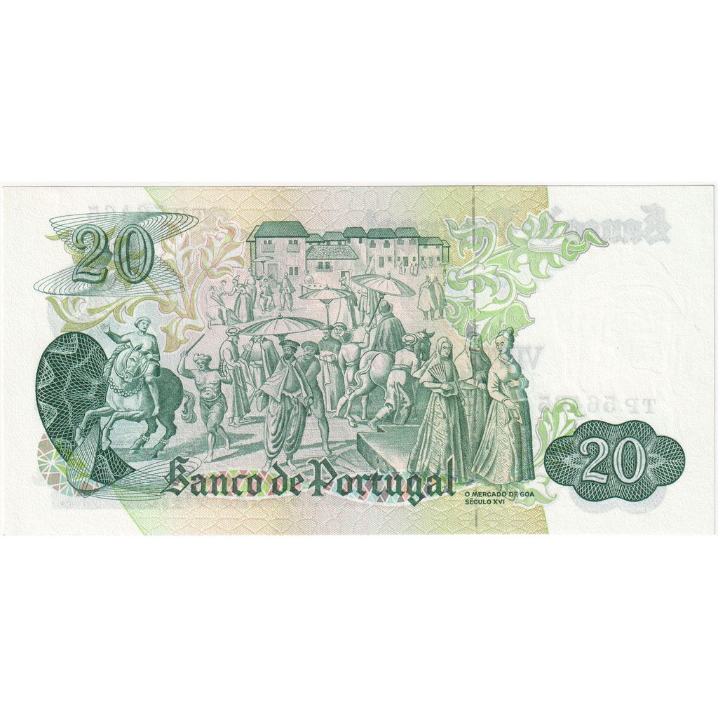 Billete, 20 Escudos, 1971, Portugal, 1971-07-27, UNC