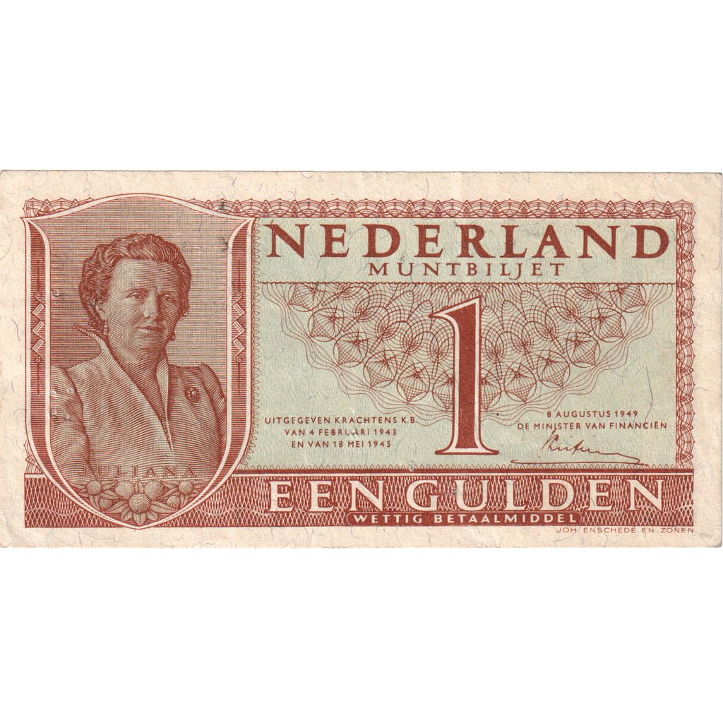 Paesi Bassi, 1 Gulden, 1949-08-08, SPL-