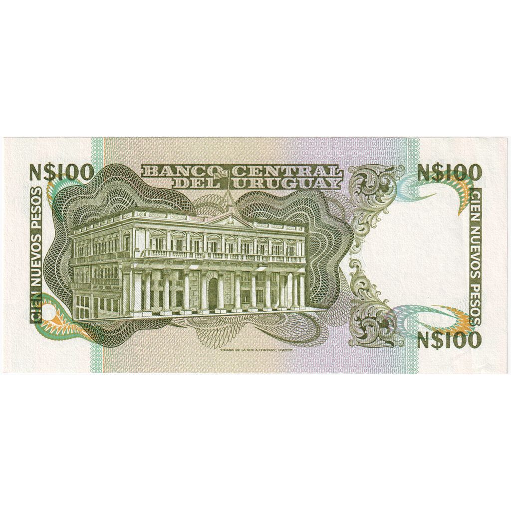 Banconote, Uruguay, 100 Nuevos Pesos, Undated (1987), KM:62a, FDS