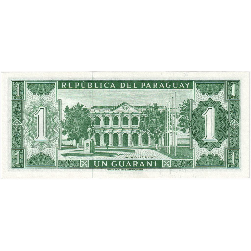 Banconote, Paraguay, 1 Guarani, L1952, KM:193a, Undated, FDS