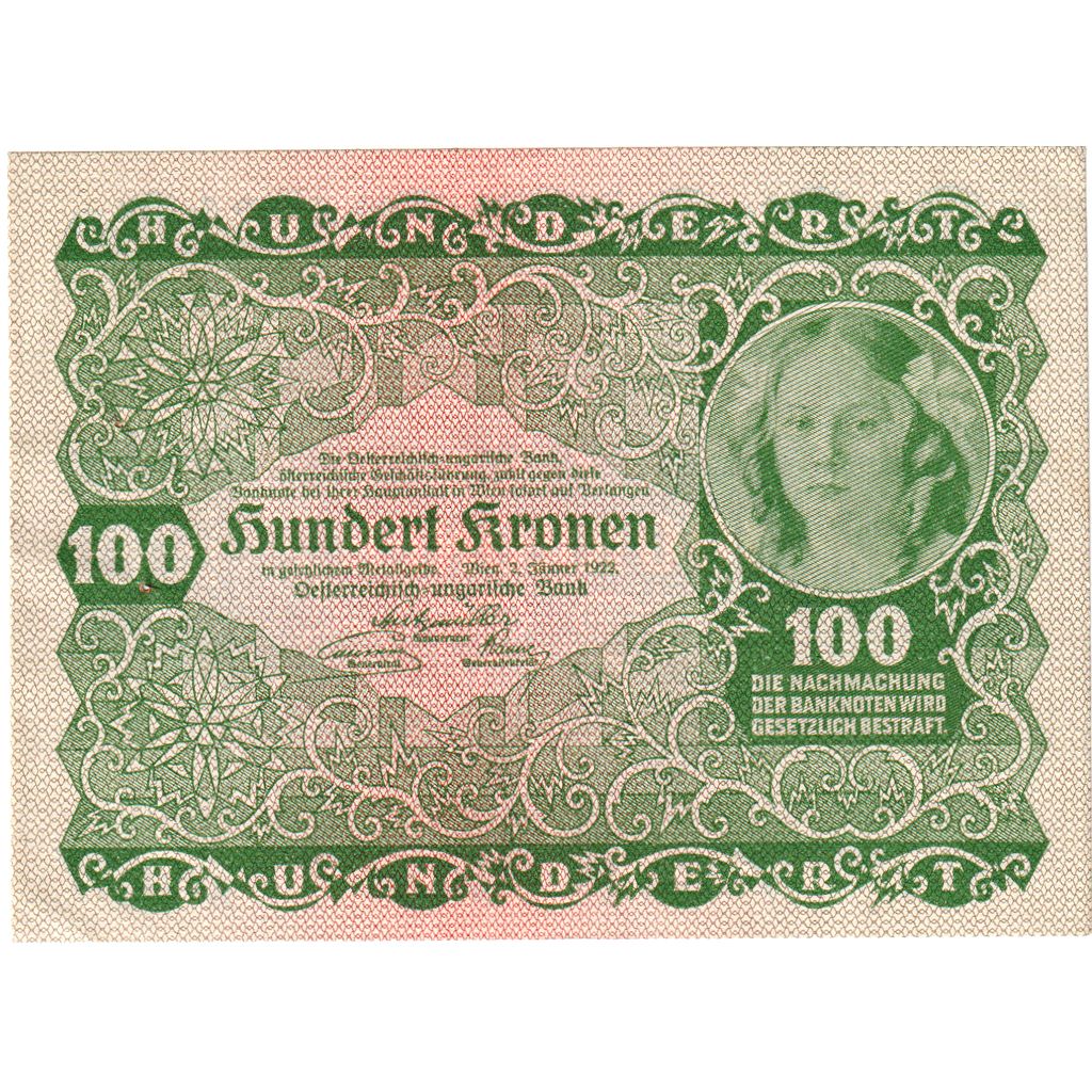 Österreich, 100 Kronen, 1922-01-02, UNZ-