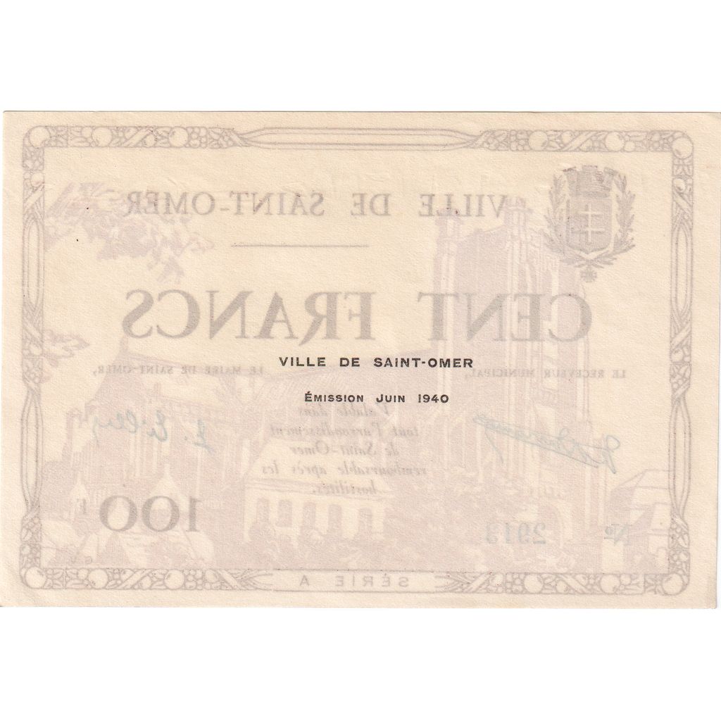 France, 100 Francs, 1940-06, 2913, UNC(65-70)