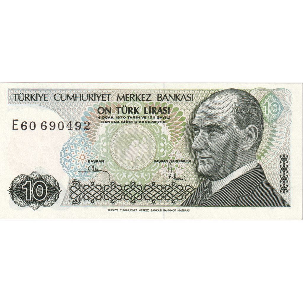 Billet, Turquie, 10 Lira, L.1970, 1970-01-26, KM:192, NEUF