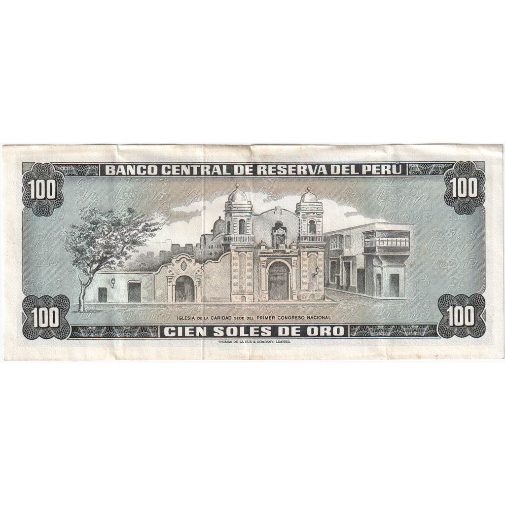 Peru, 100 Soles De Oro, 1974-08-15, EF(40-45)