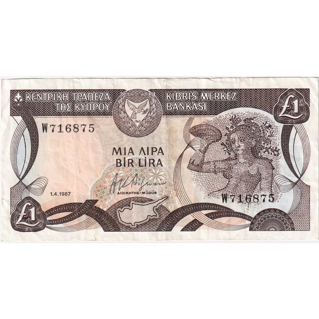 Cypr, 1 Pound, 1987-04-01, EF(40-45)