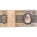 Banknot, Brazylia, 10 Cruzeiros, KM:193e, EF(40-45)