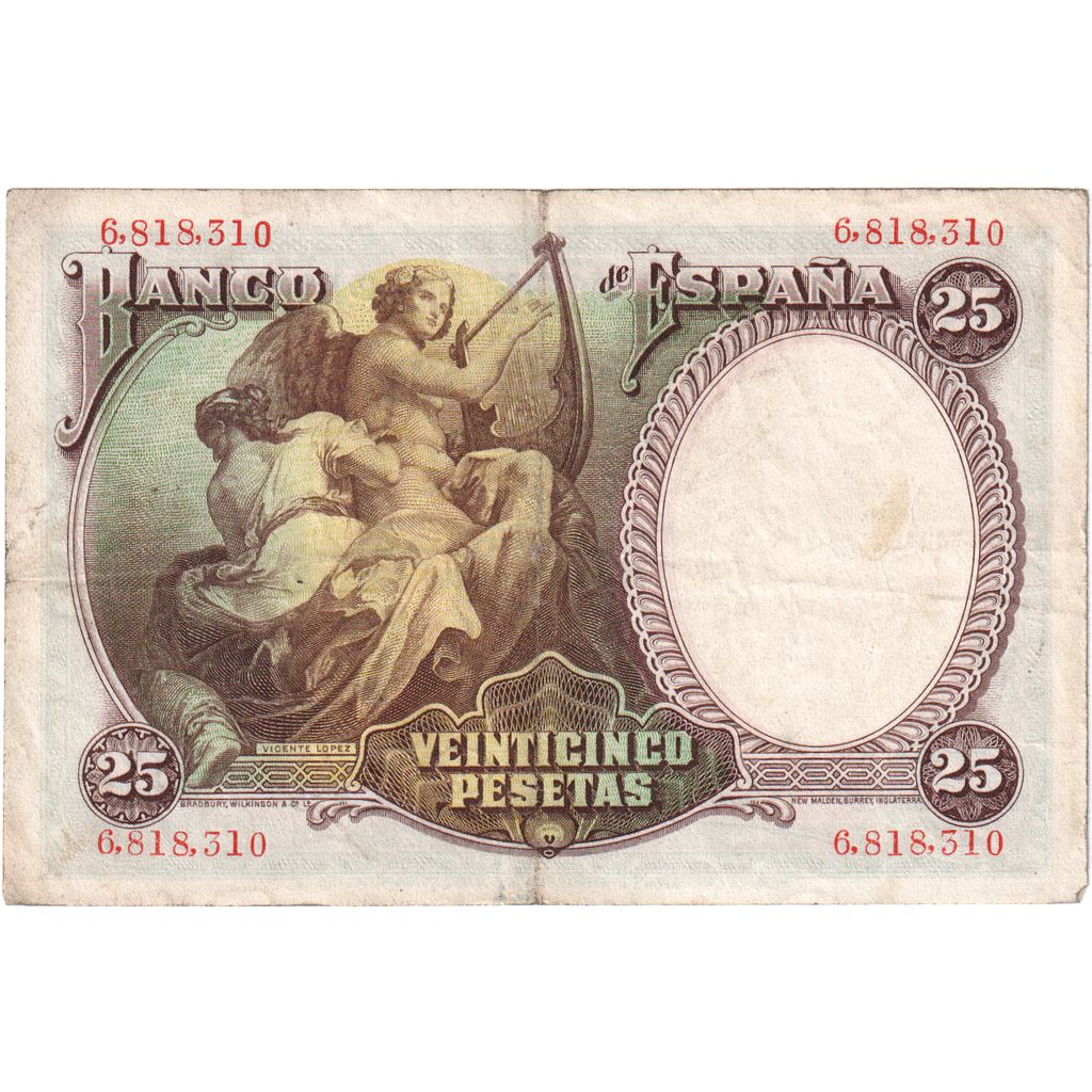 Spanje, 25 Pesetas, TTB