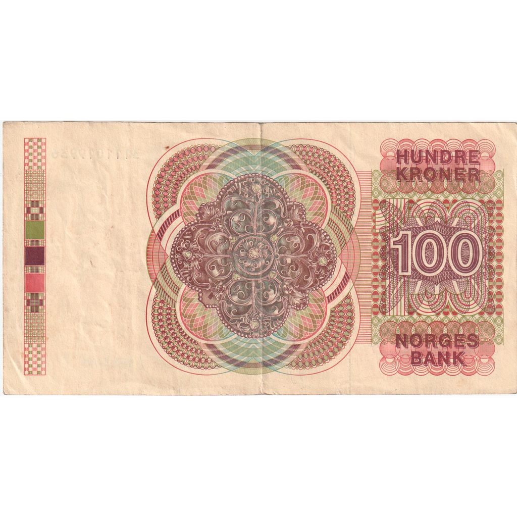 Biljet, Noorwegen, 100 Kroner, 1987, KM:43c, TTB+